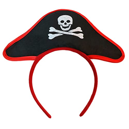 Qsvbeeqj Kopfbedeckung Halloween Piraten Stirnband Piratenhut Stirnband Haarband Tag der Toten Stirnband Halloween Tiaras u von Qsvbeeqj