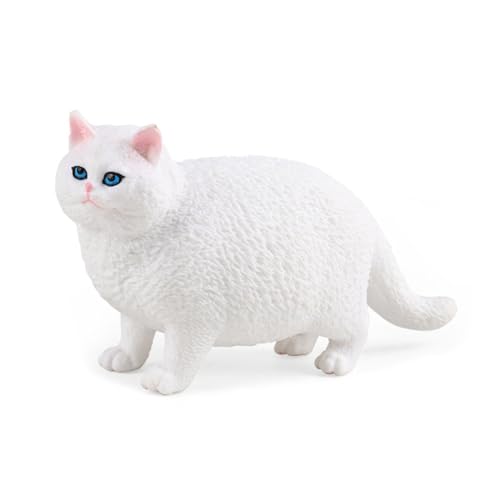 Qsvbeeqj Kunststoff Katzen Modell Ornament Realistische Figuren Katzen Kunststoff Kunsthandwerk Rasen Landschaft Hinterhof Desktop Dekorationen von Qsvbeeqj