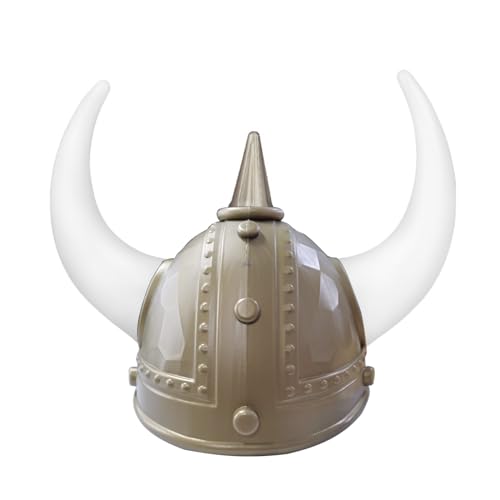 Qsvbeeqj Kunststoff Medievals Krieger Helm Mit Horn Rollenspiel Partys Kostüm Zubehör Drama Spielen Halloween Partys Requisiten von Qsvbeeqj