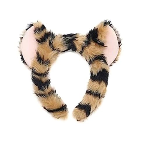 Qsvbeeqj Leopardenohren, Stirnband, Fliege, Schwanz, Tutus, Röcke, Leoparden-Kostüme, Set für Kinder, Halloween-Kostüme, Cosplay, Party-Requisiten von Qsvbeeqj