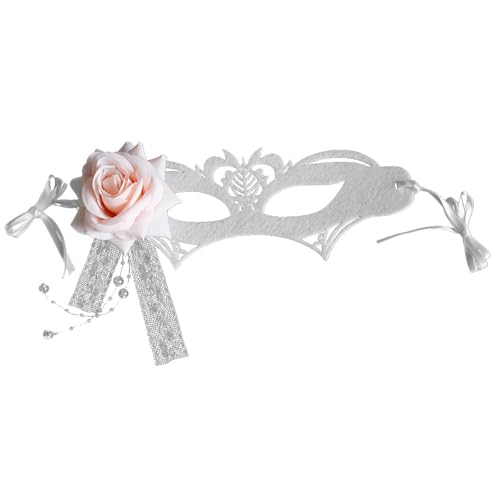 Qsvbeeqj Maskerade Augenmaske mit Blumenspitze für Damen, Cosplay, Maskerade, Abschlussball, Karneval, Hochzeit, Dinnerparty von Qsvbeeqj