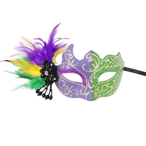 Qsvbeeqj Maskerade Maske Halbe Gesichtsmaske Federmaske Party Maske Venezianer Maske Halloween Maske Karneval Maske von Qsvbeeqj