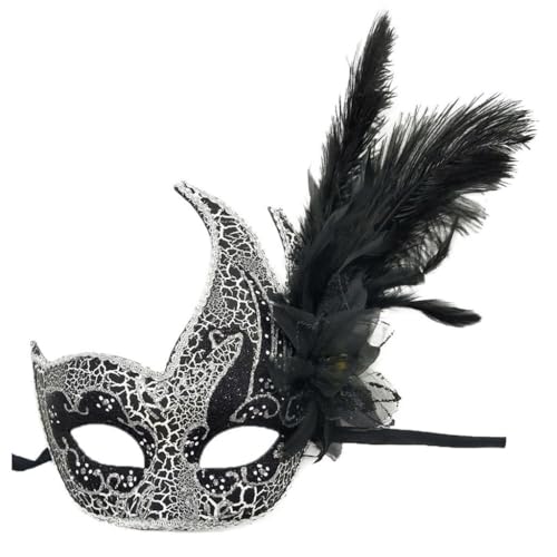 Qsvbeeqj Maskerade für Damen, Halloween-Kostüm, Augenmaske, Halbmaske, Kostüm für Karneval von Qsvbeeqj