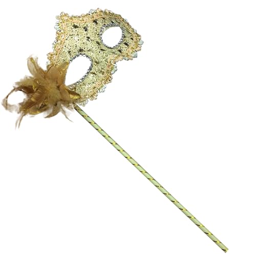 Qsvbeeqj Maskerade mit Stab, gefiederte Maskerade, halbes Gesicht für Frauen, Bälle, Halloween, Cosplay, Partys, Motto-Party Qsvbeeqj Maskerade mit Stab, gefiederte Maskerade, halbes Gesicht für Frauen, Bälle, Halloween, Cosplay, Partys, Motto-Party von Qsvbeeqj