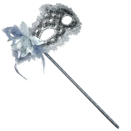 Qsvbeeqj Maskerade mit Stab, gefiederte Maskerade, halbes Gesicht für Frauen, Bälle, Halloween, Cosplay, Partys, Motto-Party Qsvbeeqj Maskerade mit Stab, gefiederte Maskerade, halbes Gesicht für Frauen, Bälle, Halloween, Cosplay, Partys, Motto-Party von Qsvbeeqj