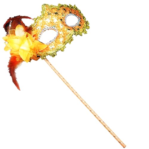 Qsvbeeqj Maskerade mit Stab, gefiederte Maskerade, halbes Gesicht für Frauen, Bälle, Halloween, Cosplay, Partys, Motto-Party Qsvbeeqj Maskerade mit Stab, gefiederte Maskerade, halbes Gesicht für Frauen, Bälle, Halloween, Cosplay, Partys, Motto-Party von Qsvbeeqj