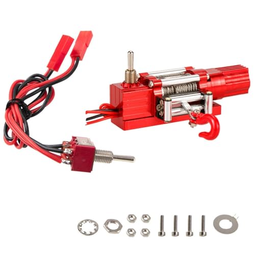 Qsvbeeqj Metall Automatische Winde Für 1:8 Crawler Auto Ersatzteile Zubehör Metall Verdrahtete Winde Auto Ersatzteile von Qsvbeeqj