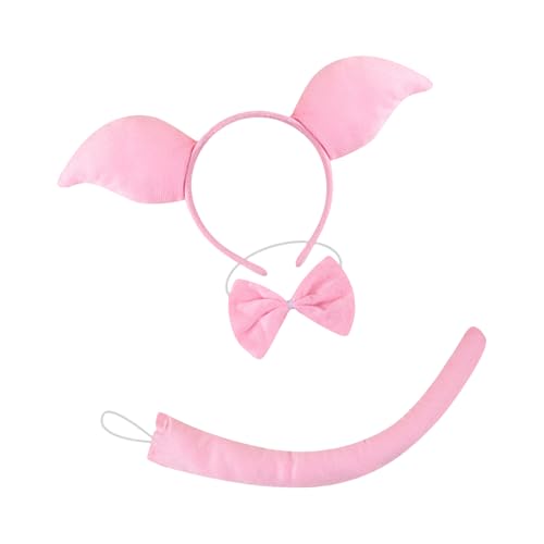 Qsvbeeqj Piggy Rollenspiel Outfit Halloween Kostüm Zubehör Mit Stirnband Nasenschwanz Bowtie Rock Für Kinder Erwachsene Cosplay Kostüm Qsvbeeqj Piggy Rollenspiel Outfit Halloween Kostüm Zubehör Mit Stirnband Nasenschwanz Bowtie Rock Für Kinder Erwachsene Cosplay Kostüm von Qsvbeeqj