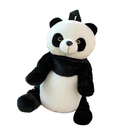 Qsvbeeqj Praktische Kuschelige Panda Rucksäcke Plüschtiere Robuste Plüschmaterialien Tragbar Besondere Geschenke Für Kinder Und Paare von Qsvbeeqj