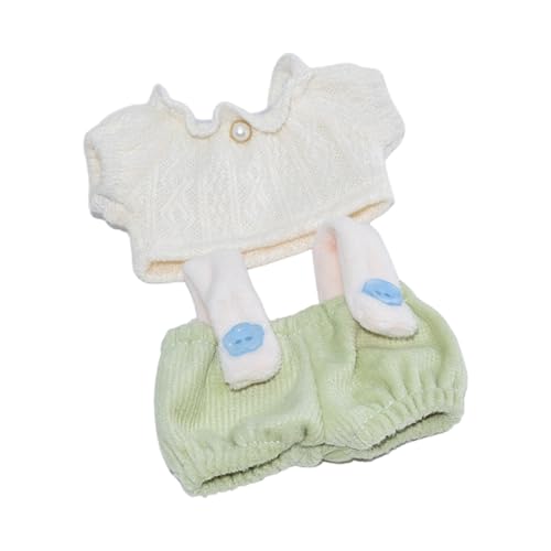 Qsvbeeqj Puppenkleidungsstück Set Buntes Top Shirt Und Overalls Für 10 cm Plüsch Figur Baumwollkleidung Für Kinder Rollenspiele Game Garderobe Kollektion Qsvbeeqj Puppenkleidungsstück Set Buntes Top Shirt Und Overalls Für 10 cm Plüsch Figur Baumwollkleidung Für Kinder Rollenspiele Game Garderobe Kollektion von Qsvbeeqj