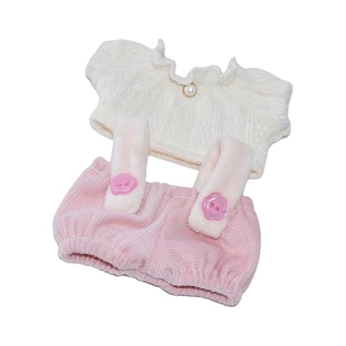 Qsvbeeqj Puppenkleidungsstück Set Buntes Top Shirt Und Overalls Für 10 cm Plüsch Figur Baumwollkleidung Für Kinder Rollenspiele Game Garderobe Kollektion Qsvbeeqj Puppenkleidungsstück Set Buntes Top Shirt Und Overalls Für 10 cm Plüsch Figur Baumwollkleidung Für Kinder Rollenspiele Game Garderobe Kollektion von Qsvbeeqj