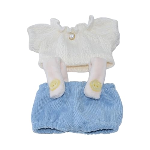 Qsvbeeqj Puppenkleidungsstück Set Buntes Top Shirt Und Overalls Für 10 cm Plüsch Figur Baumwollkleidung Für Kinder Rollenspiele Game Garderobe Kollektion Qsvbeeqj Puppenkleidungsstück Set Buntes Top Shirt Und Overalls Für 10 cm Plüsch Figur Baumwollkleidung Für Kinder Rollenspiele Game Garderobe Kollektion von Qsvbeeqj