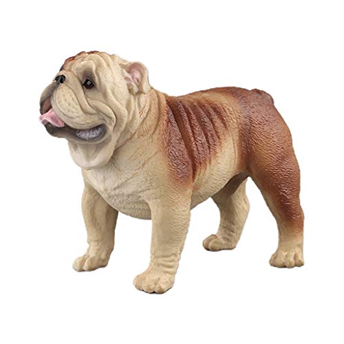 Qsvbeeqj Realistische Welpe Bulldogge Figur Statue Skulptur Modell Für Hundeliebhaber Sammlung Wissenschaft Bildung von Qsvbeeqj