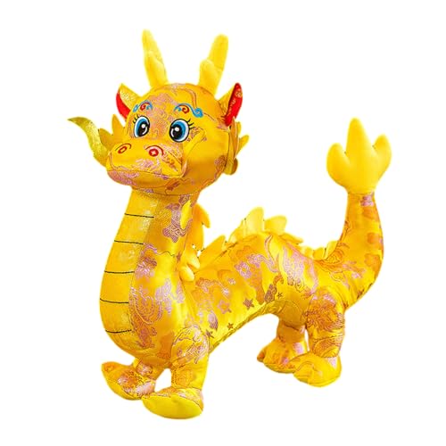 Qsvbeeqj Realistisches Drachenspielzeug Drache Plüschtier Neujahr Cartoon Kuscheltiere Spielzeug Chinesische Tierkreiszeichen Puppen Dekorationen Für Zuhause von Qsvbeeqj