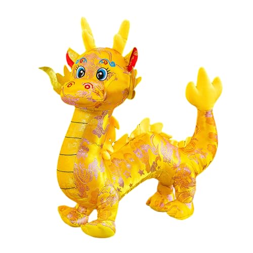 Qsvbeeqj Realistisches Drachenspielzeug Drache Plüschtier Neujahr Cartoon Kuscheltiere Spielzeug Chinesische Tierkreiszeichen Puppen Dekorationen Für Zuhause von Qsvbeeqj