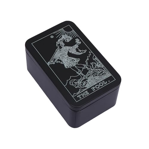 Qsvbeeqj Rechteckige Metall Kartenbox Spielkarten Tarot Behälter Schmuck Aufbewahrungskoffer Verpackung Pokerspiel Leere Pokerkarten Aufbewahrungsbox von Qsvbeeqj