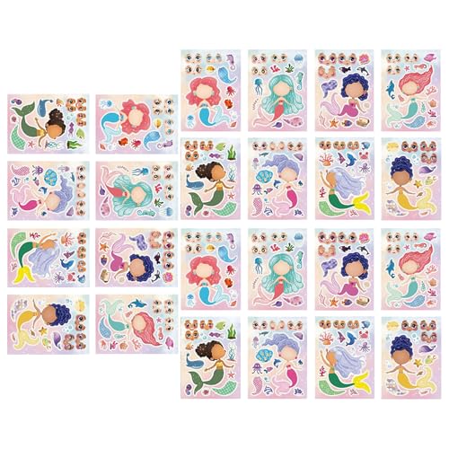 Qsvbeeqj Reisenfreundliche Meerjungfrau Aufkleber Machen Ihr Gesicht Für Kinder 32 Wiederverwendbare Abziehbilder Kreative Spielaktivität Für Bildungspädagogik Puzzle Aufkleber Set Set Qsvbeeqj Reisenfreundliche Meerjungfrau Aufkleber Machen Ihr Gesicht Für Kinder 32 Wiederverwendbare Abziehbilder Kreative Spielaktivität Für Bildungspädagogik Puzzle Aufkleber Set Set von Qsvbeeqj