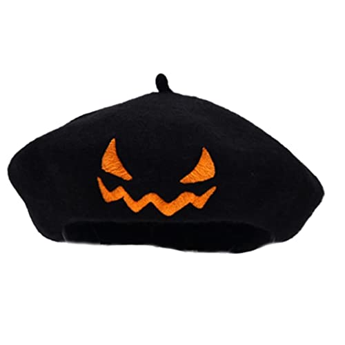 Qsvbeeqj Retro Mode Kürbis Hut Casual Maler Hut Künstler Hut Outdoor Freizeit für Halloween Urlaub von Qsvbeeqj