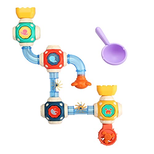 Qsvbeeqj Rohr Spielzeug Bad Wasser Für Spielen Spielzeug Bunte Cartoon Wasser Sprinkler Interaktive Badewanne Spiel Badezimmer Zubehör von Qsvbeeqj