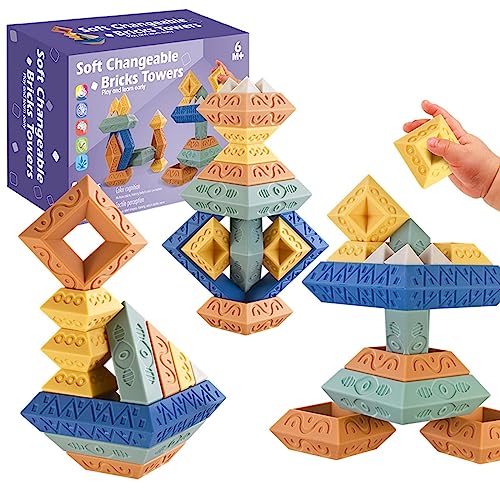 Qsvbeeqj Schöne Pyramide Pyramidenspielzeug Stapelspiel Stapelblock Für Kleinkinder Kinder Jungen Und Mädchen von Qsvbeeqj