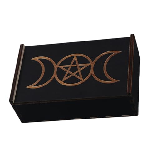 Qsvbeeqj Tarot Karten Box Holz Tarot Karten Box Tarot Deck Behälter Spiel Tarot Deck Hülle Karten Aufbewahrungsbox von Qsvbeeqj