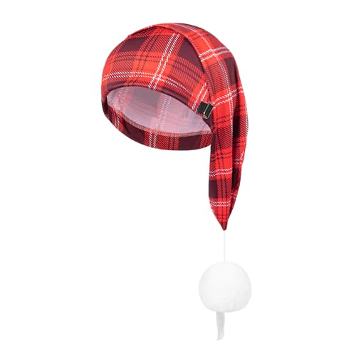 Qsvbeeqj Weihnachts Kopfbedeckung Verdickte Plaids Die Feiertage Outfits Cosplay Weihnachtsmütze von Qsvbeeqj