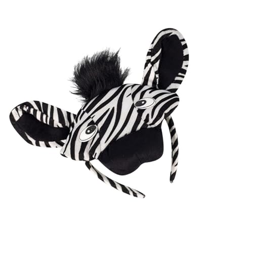 Qsvbeeqj Zebras-Kostüm-Set für Kinder, Zebras, Ohren, Stirnband, Schwanz, Fliege, Handschuhe, Tier-Kostüm, Set für Halloween, Weihnachten, Cosplay-Party von Qsvbeeqj