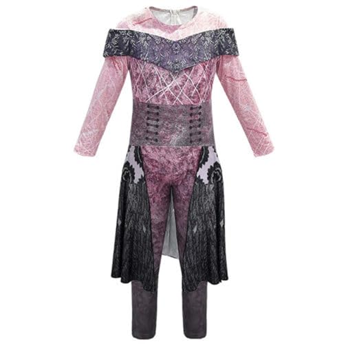 Qtinghua Kinderkostüm Nachkommen 3, klassischer Halloween-Jumpsuit für Mädchen, Cosplay, Party-Kostüm mit langen Ärmeln, Lila, 5–6 Jahre Qtinghua Kinderkostüm Nachkommen 3, klassischer Halloween-Jumpsuit für Mädchen, Cosplay, Party-Kostüm mit langen Ärmeln, Lila, 5–6 Jahre von Qtinghua