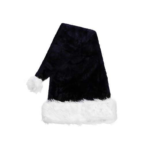Qtinghua Weihnachtsmütze Lustige Weihnachtsmann Hüte Erwachsene Plüsch Verdickte Kappe Weihnachten Neujahr Urlaub Party Supplies Kostüm (Marineblau/30 cm x 75 cm, Einheitsgröße) von Qtinghua