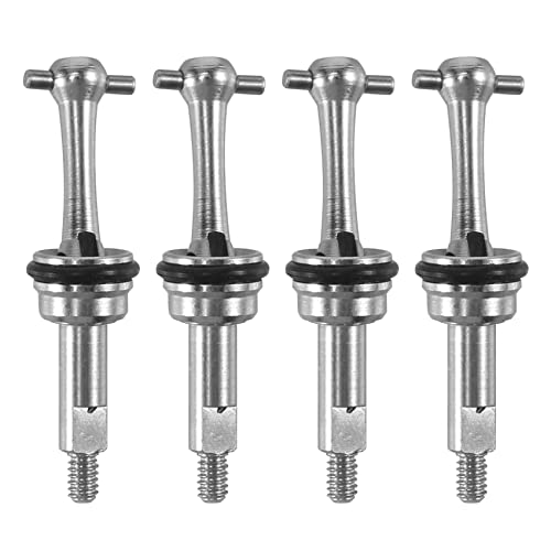 Qtynudy 4Pcs 2Mm Extended Metal CVD Universalgelenkwellengetriebe für K969 K979 K989 P929 1/28 RC Car Upgrade Teile von Qtynudy