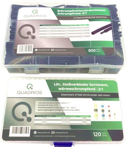 Quadrios 2107C406 Stoßverbinder 0.25mm² 6mm² Vollisoliert Schwarz, Transparent 920St. von Quadrios