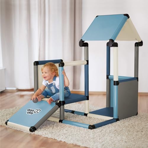 Quadro Adventure Home Baukasten – Modularer Kletterbaukasten für Babys & Kleinkinder, 26 Modelle, Ab 6 Monaten, Indoor & Outdoor, 220 Teile, TÜV-Zertifiziert Petrol von Quadro