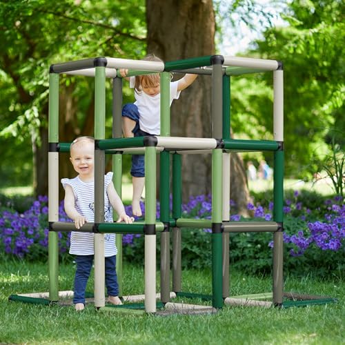 Quadro Kletterpyramide Home – Modulares Klettergerüst für Kinder, Ab 12 Monaten, 16 Modelle, Indoor & Outdoor, 237 Teile, TÜV-Zertifiziert Mint von Quadro