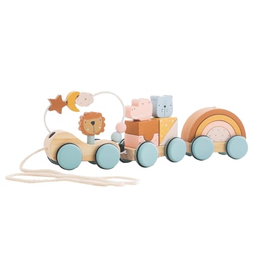 Kids Train Toys, Wooden Train Block Toy, Toddler Train Toy with Blocks, Fun Rainbow Train Blocks, Cute Wood Animal Train Toy, Animal-Themed Toy Train Toy for Girls and Boys von Quaeetyu