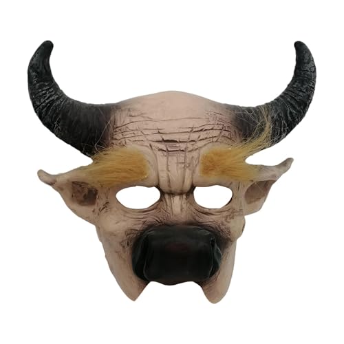 Quaeetyu Adjustable Halloween Masks, Bull Cosplay Face Masks, Funny Holiday Masks, Funny Cosplay Face Cover, Halloween Costume Face Cover, Perfect and Suitable Masks for Adults von Quaeetyu