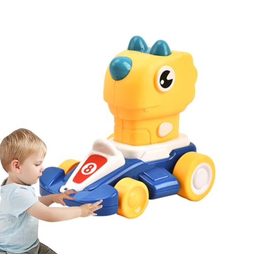 Quaeetyu Dinosaurier-Pressspielzeugauto, Trägheitstierauto - Kleinkind-Spielzeugauto in Dinosaurierform,Tier-Cartoon-Spielzeugauto, reibungsbetriebenes Lernspielzeug, Perfekter Spielspaß für von Quaeetyu