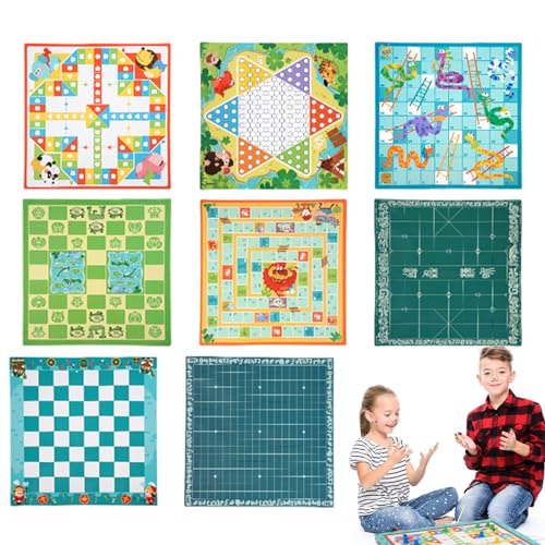 Quaeetyu Einzigartiges Reiseschachspiel, Schach- und Damespielset,Pädagogisches Mathematik-Lernbrettspiel | Snakes & Ladders Chinese Checkers Multifunktional für Weihnachten von Quaeetyu