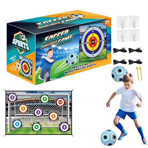 Quaeetyu Kids Soccer Ball Game Set, Indoor Soccer Games, Fun Soccer Toys, Compact Outdoor Play Ball Toy Trainer Ball Set (100cm/39.37 Inches) for Children Aged 3 to 8 Years Old von Quaeetyu