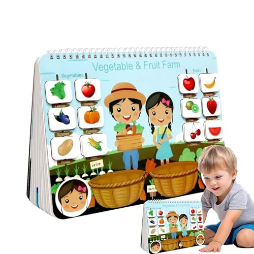 Sensory Busy Book for Preschoolers, Interactive Activity Binder with Peel and Stick Toys, Perfect for Early Learning, Sensory Travel Toys to Develop Fine Motor Skills for Ages 3-5 von Quaeetyu