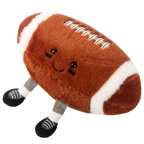 Quahzify Rugby Plüschpuppen, 33cm Rugby Ball Plüschkissen Spielzeug, Cartoon Rugby Plush Doll, Fußball Kuscheltiere Plüschtiere Geschenke von Quahzify