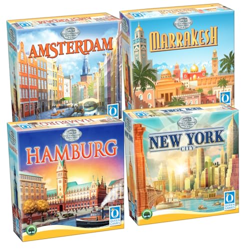 Queen Games - SFCC: 1-4 Essential Bundle (Hamburg, Amsterdam, New York City, Marrakesh Essential) von Queen Games