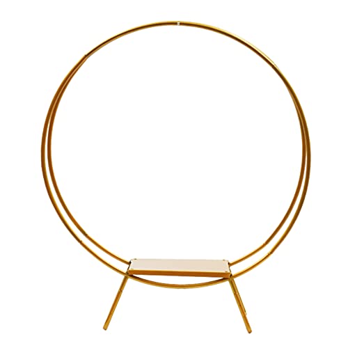 Hochzeitsbogen Tortenständer,Blumenstände Runde Ballon Bogen Hochzeitstorte Hochzeitsdekorationen Metall Rund, Traubogen Hochze Hochzeit Tortenständer Kuchenständer,für Hochzeit,Gold,80 * 93cm von Queeucaer