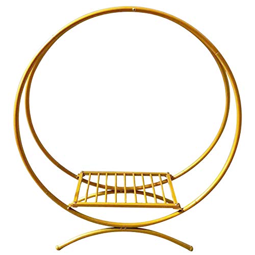 Hochzeitsbogen Tortenständer,Blumenstände Runde Ballon Bogen Hochzeitstorte Hochzeitsdekorationen Metall Rund, Traubogen Hochze Hochzeit Tortenständer Kuchenständer,für Hochzeit Deco,gold,80 * 88cm von Queeucaer