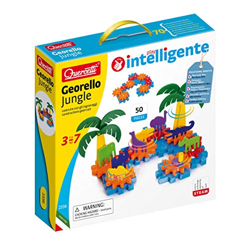 Quercetti - Georello Jungle - Bauspiel, Zahnräder-Spiel von Quercetti