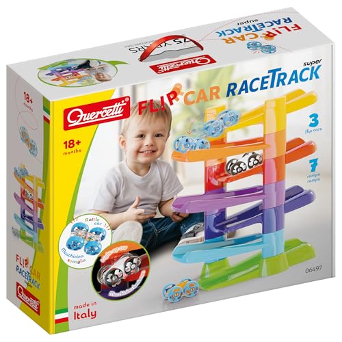 QUERCETTI - Flip Car Race Track Superbahn für Murmeln und Autos Kinder 18 Monate + – Montessori-Spiel – Kreative und Lernspiele – Geschenk für Jungen 2 3 Jahre – Spielzeug Made in Italy, Mehrfarbig QUERCETTI - Flip Car Race Track Superbahn für Murmeln und Autos Kinder 18 Monate + – Montessori-Spiel – Kreative und Lernspiele – Geschenk für Jungen 2 3 Jahre – Spielzeug Made in Italy, Mehrfarbig von Quercetti