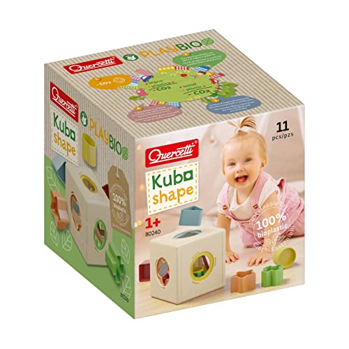 QUERCETTI 80240 Kreativität Quercetti-80240 Kubò Shape Play Bio Formenspiel, Multicolor von Quercetti