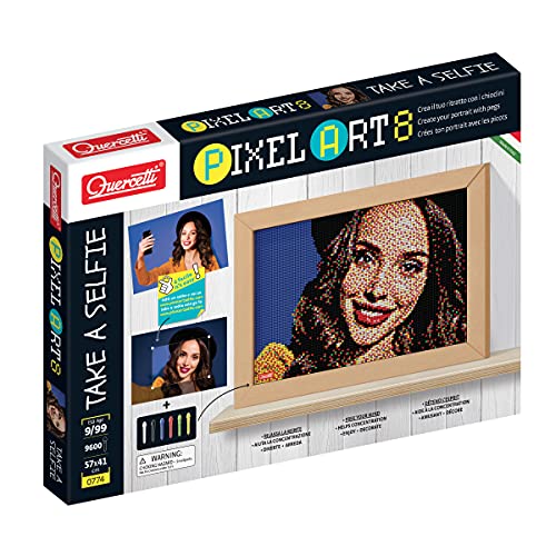 Quercetti 0774 Puzzle Quercetti-0774 Pixel Art Take a Selfie Steckspiel, Multicolor von Quercetti