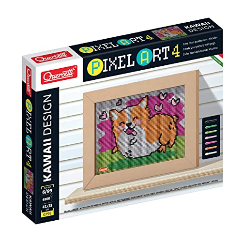 QUERCETTI - 0799 Pixel Art Kawaii Design Corgi; Steckspiel von Quercetti