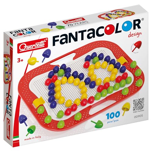 Quercetti 0905 Quercetti-0905 Fantacolor Design d.20, Kids' Mosaic Kits-STEAM Toy von Quercetti