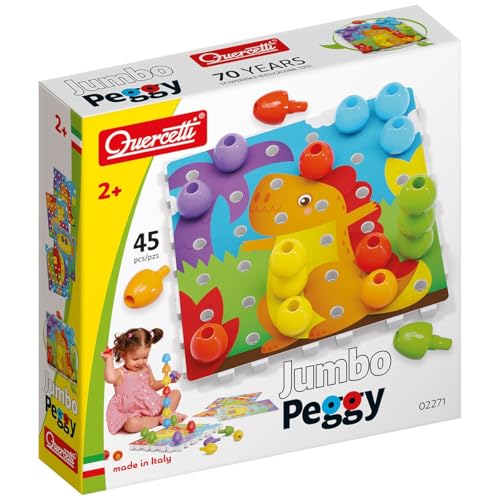 Quercetti 2271 Quercetti-2271 Jumbo Peggy-Early Learning Button Art Game Construction Plugging Toys von Quercetti